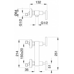 Смеситель для душа Migliore Syntesi ML.SNS-7946.CR