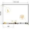 Душевой уголок Cezares Stylus-Soft 140x80 STYLUS-SOFT-AH-1-140/80-C-Cr