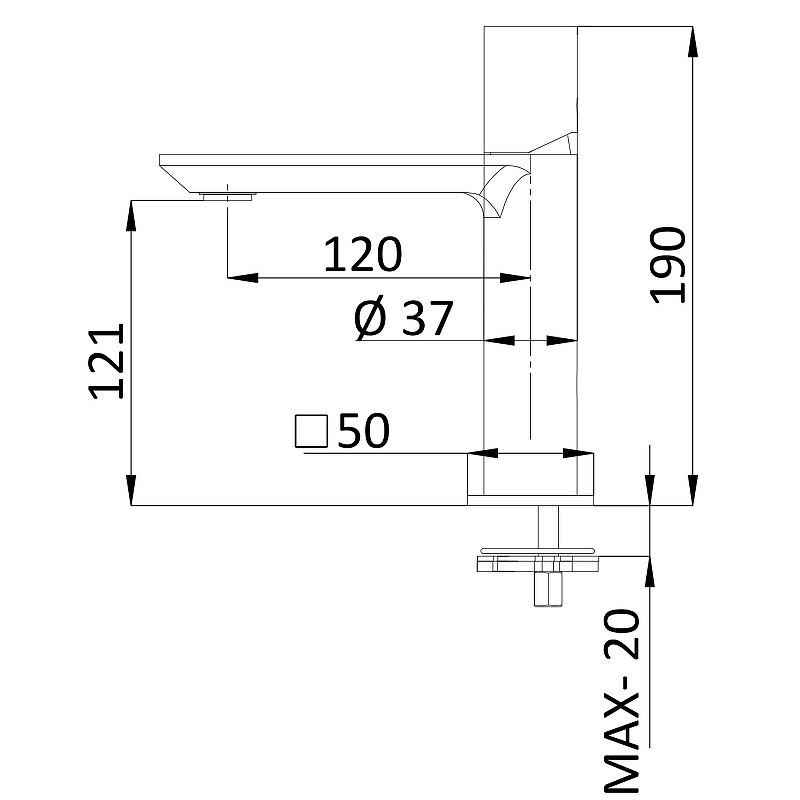 Смеситель для раковины Remer Edge EG512NO