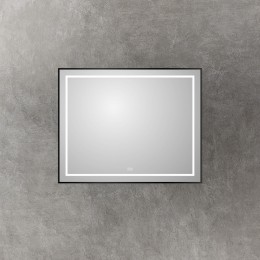 Зеркало BelBagno Kraft 100 SPC-KRAFT-1000-800-LED-TCH-WARM-NERO с подсветкой