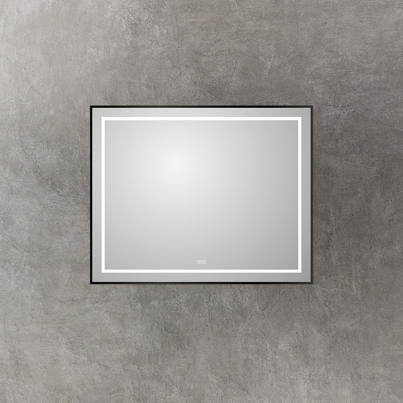 Зеркало BelBagno Kraft 100 SPC-KRAFT-1000-800-LED-TCH-WARM-NERO с подсветкой