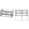 Тумба под раковину Vincea Chiara 2D 100 VMC-2C2100NO подвесная