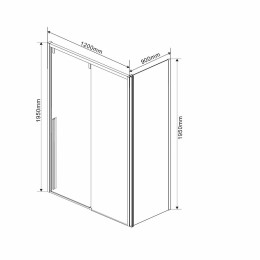 Душевой уголок Vincea Lugano 120х90 VSR-1L9012CGB-1