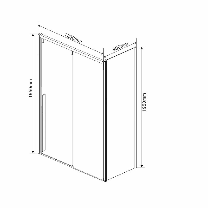 Душевой уголок Vincea Lugano 120х90 VSR-1L9012CGB-1