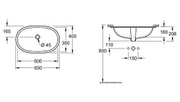 Раковина Villeroy&Boch O.Novo 65 416260R1