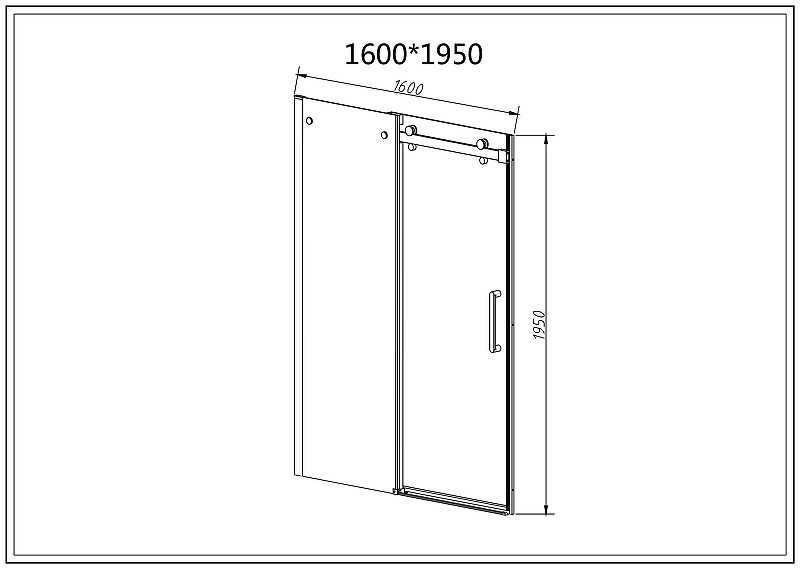 Душевая дверь Vincea Como-N 160 VDS-4CN160CGB
