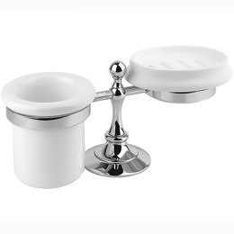 Стакан для зубных щеток с мыльницей Cezares Olimp OLIMP-STT-01-M