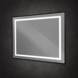 Зеркало BelBagno Kraft 100 SPC-KRAFT-1000-800-SENS-NERO с подсветкой