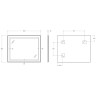 Зеркало BelBagno Kraft 100 SPC-KRAFT-1000-800-SENS-NERO с подсветкой