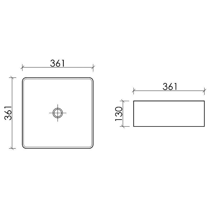 Раковина-чаша Ceramicanova Element 36 CN6068MB