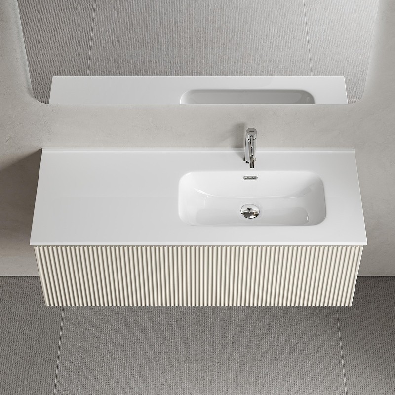 Тумба под раковину Sancos Snob R 1.0 100 R SNR1.0100RCE подвесная цвет Beige Soft
