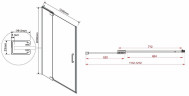 Душевая дверь Vincea Extra 120 VDP-1E1112CLB