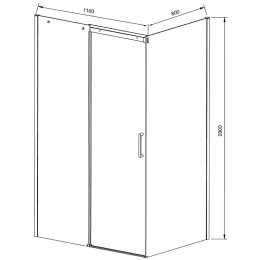 Душевой уголок Vincea Dice 110x80 VSR-4D8011CL