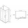 Душевой уголок Abber Schwarzer Diamant 110x85 AG30110H-S85-S85 профиль Хром стекло прозрачное