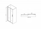 Душевая дверь Abber Schwarzer Diamant 170 AG30170BH профиль Черный стекло прозрачное