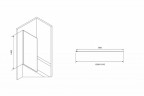 Шторка на ванну Abber Immer Offen 100x140 AG71100B профиль Черный стекло прозрачное
