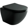 Комплект унитаза с инсталляцией Ceramicanova Metropol CN4002MB_1001B_1000 с сиденьем Микролифт и Черной матовой клавишей смыва