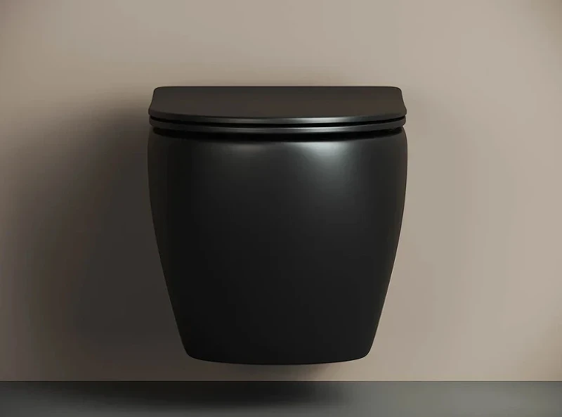 Комплект унитаза с инсталляцией Ceramicanova Metropol CN4002MB_1001B_1000 с сиденьем Микролифт и Черной матовой клавишей смыва