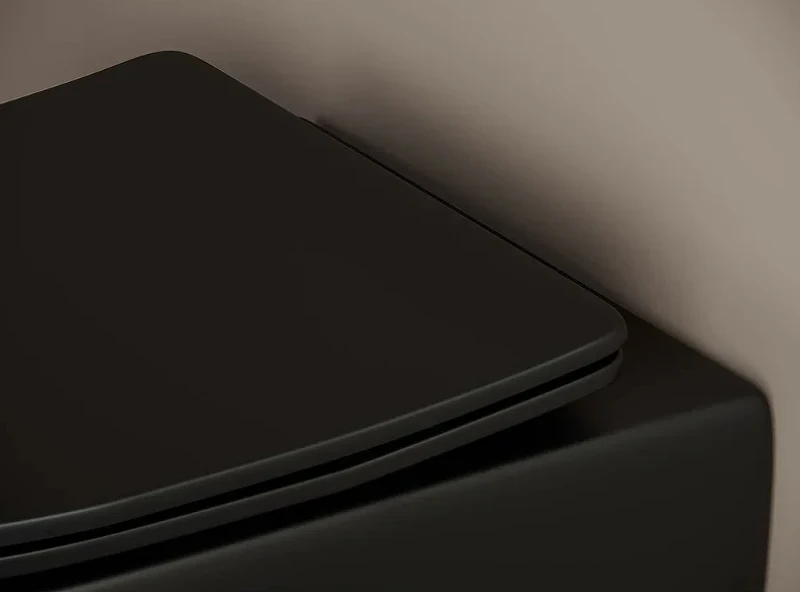 Комплект унитаза с инсталляцией Ceramicanova Metropol CN4002MB_1001B_1000 с сиденьем Микролифт и Черной матовой клавишей смыва