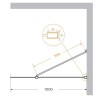 Душевая перегородка Cezares Liberta 100 LIBERTA-L-1-TB-100-BR-NERO