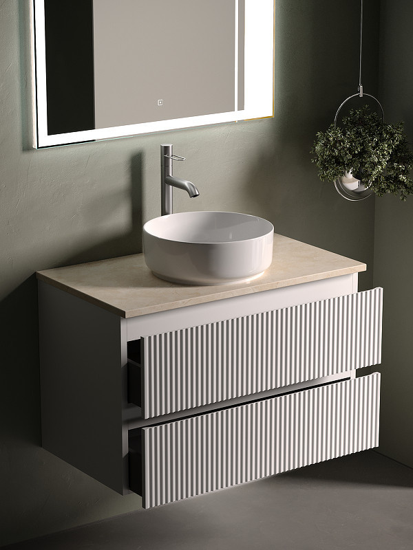 Тумба под раковину Sancos Snob R 80 SNR80W подвесная Bianco