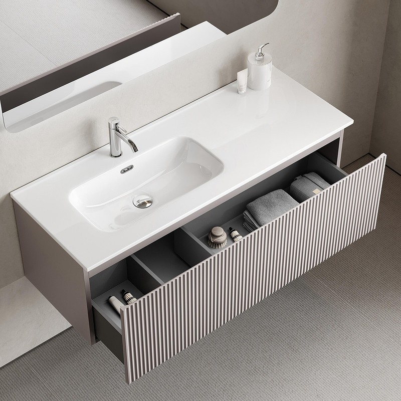 Тумба под раковину Sancos Snob R 1.0 120 L SNR1.0120LSM подвесная цвет Doha Soft