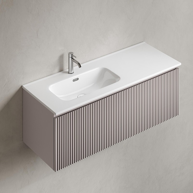 Тумба под раковину Sancos Snob R 1.0 120 L SNR1.0120LSM подвесная цвет Doha Soft