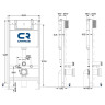 Комплект унитаза Vincea Globo VT1-14S с инсталляцией Charus City CR.200.21.01