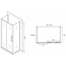 Душевой уголок Abber Schwarzer Diamant 160x85 AG30160H-S85-S85 профиль Хром стекло прозрачное