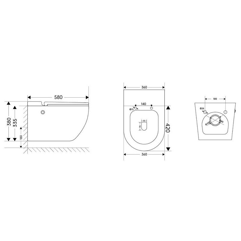 Комплект унитаза с инсталляцией Abber Bequem AC1108P-AC0101P цвет Белый с сиденьем Микролифт