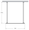 Душевая перегородка Cezares Liberta 110 LIBERTA-L-2-110-120-GR-NERO
