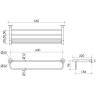 Полка для полотенец Sancos Base SC9028MB Черная матовая