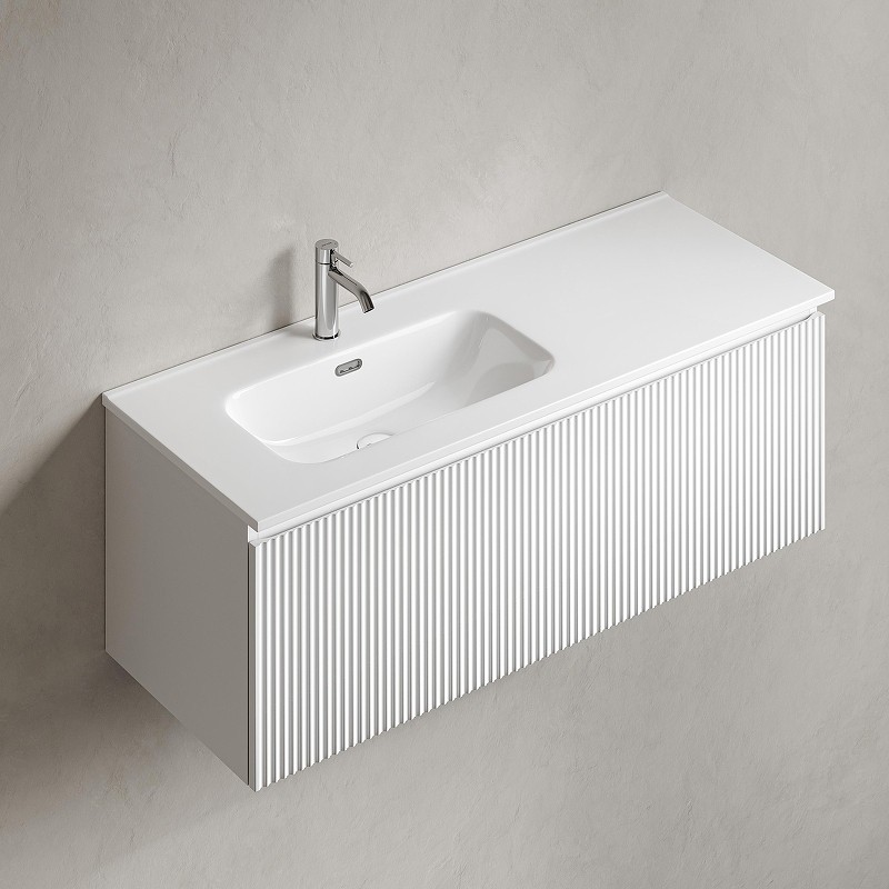 Тумба под раковину Sancos Snob R 1.0 120 L SNR1.0120LW подвесная цвет Bianco