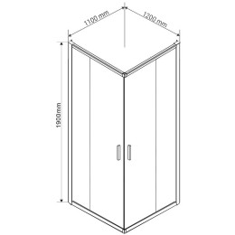 Душевой уголок Vincea Garda 120x110 VSS-1G1112CLG
