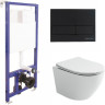 Комплект унитаза Ceramicanova Uno Rimless CN11001 с инсталляцией Berges Novum L5 040215