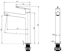 Смеситель для раковины Vincea Феерие (Feerie) VBF-5FE2MB