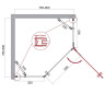 Душевой уголок BelBagno Kraft 80х80 KRAFT-P-1-80-C-Cr-R
