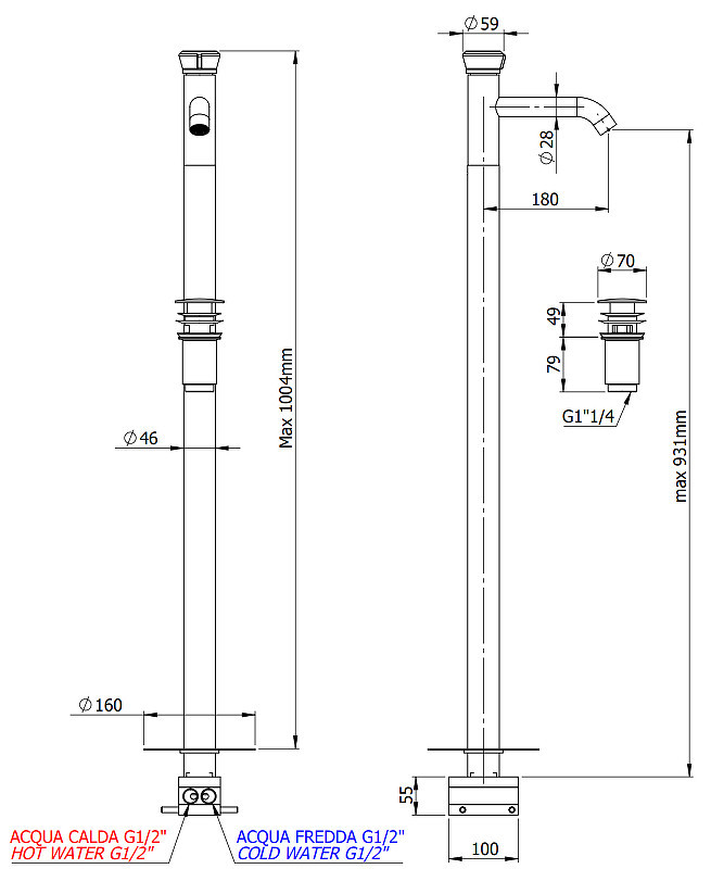 Смеситель для раковины Remer Element ET18BO цвет Белый матовый