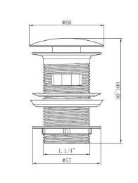 донный клапан Cezares Czr CZR-SAT-BORO