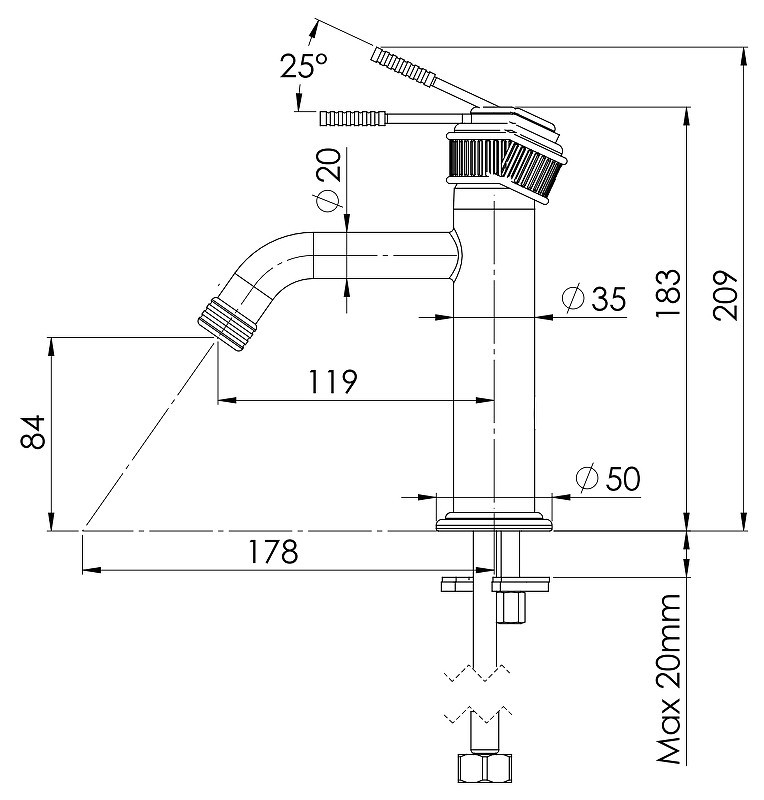 Смеситель для раковины Remer Atelier AL12BO цвет Белый матовый