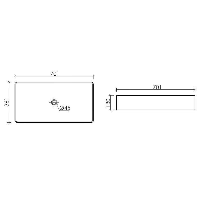 Раковина-чаша Ceramicanova Element 70 CN6071MB Черная матовая