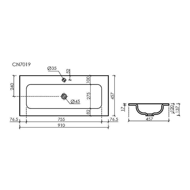 Раковина Ceramicanova Grace 90 CN7019MB Черная маиовая