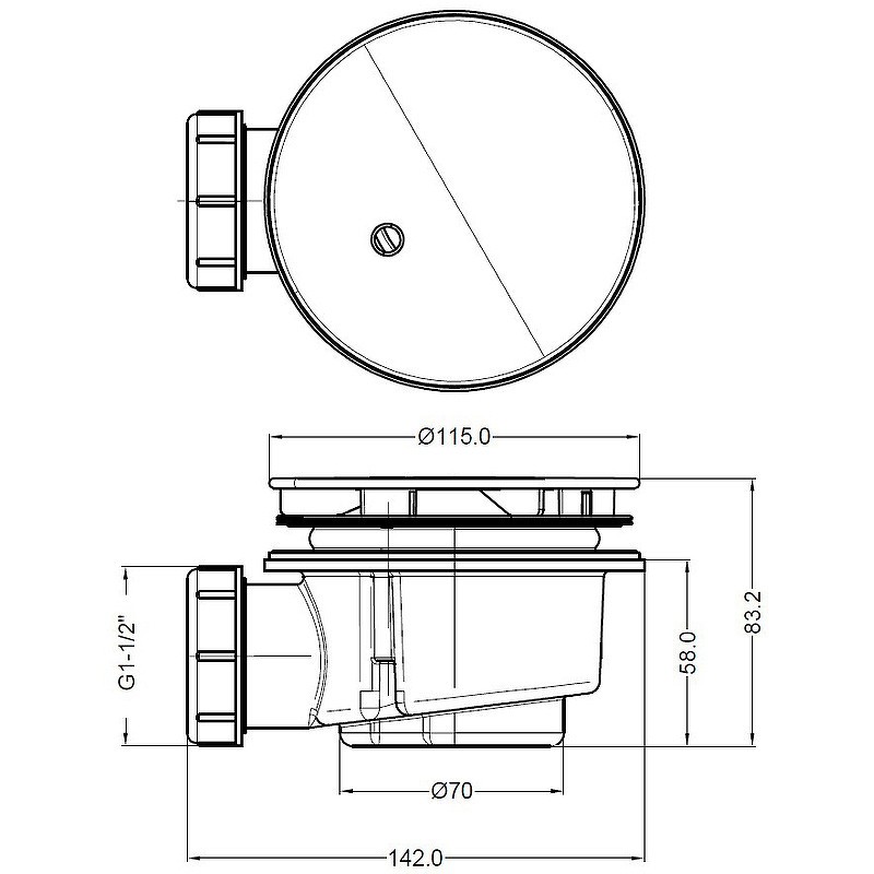 сифон BelBagno BB-01-90