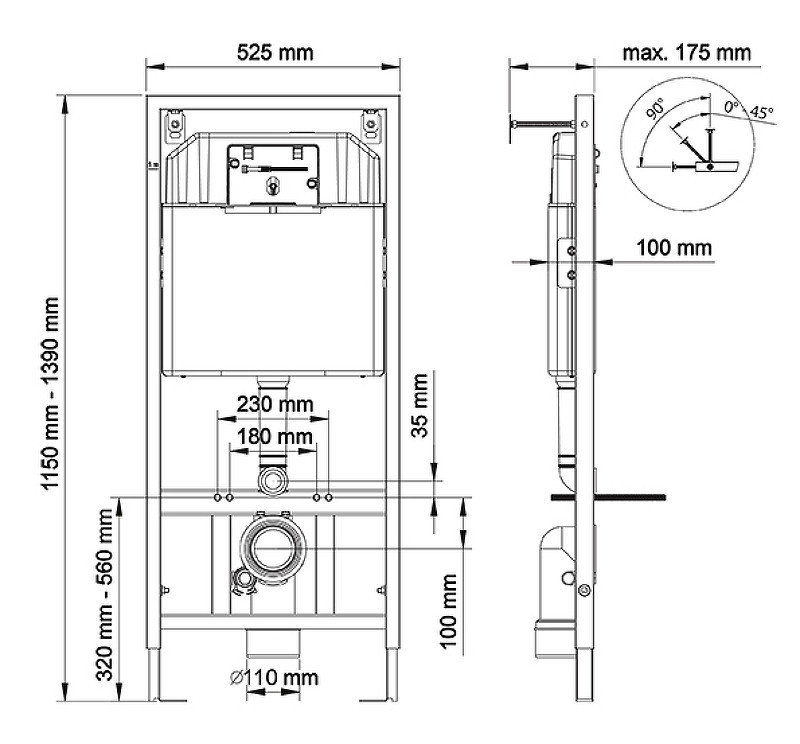 Комплект унитаза Ceramicanova Forma CN3009 с инсталляцией Berges Novum L5 040215