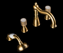 Смеситель на борт ванны Boheme Royal Cristal 391-Royal/CRST