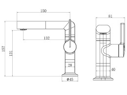 Смеситель для раковины Vincea ТГ (TG) VBF-5TG1CH