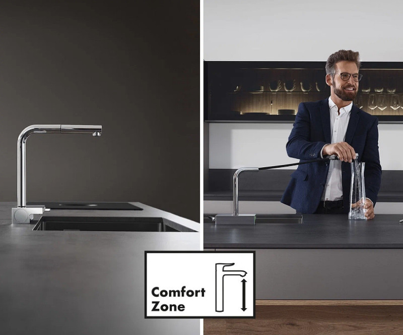 Смеситель для кухни Hansgrohe Aquno Select M81 73836000 Хром