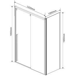 Душевой уголок Vincea Lugano 120x100 VSR-1L1012CLGM-1