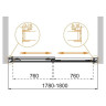 Шторка на ванну Cezares Tandem-Soft 180 TANDEM-SOFT-VF-2-180/145-C-GM-IV
