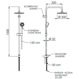 Душевая система Remer 330X9MOEC20NRA